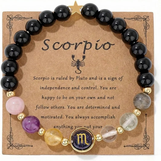 Zodiac Energy Bracelet Mixed Natural Stones